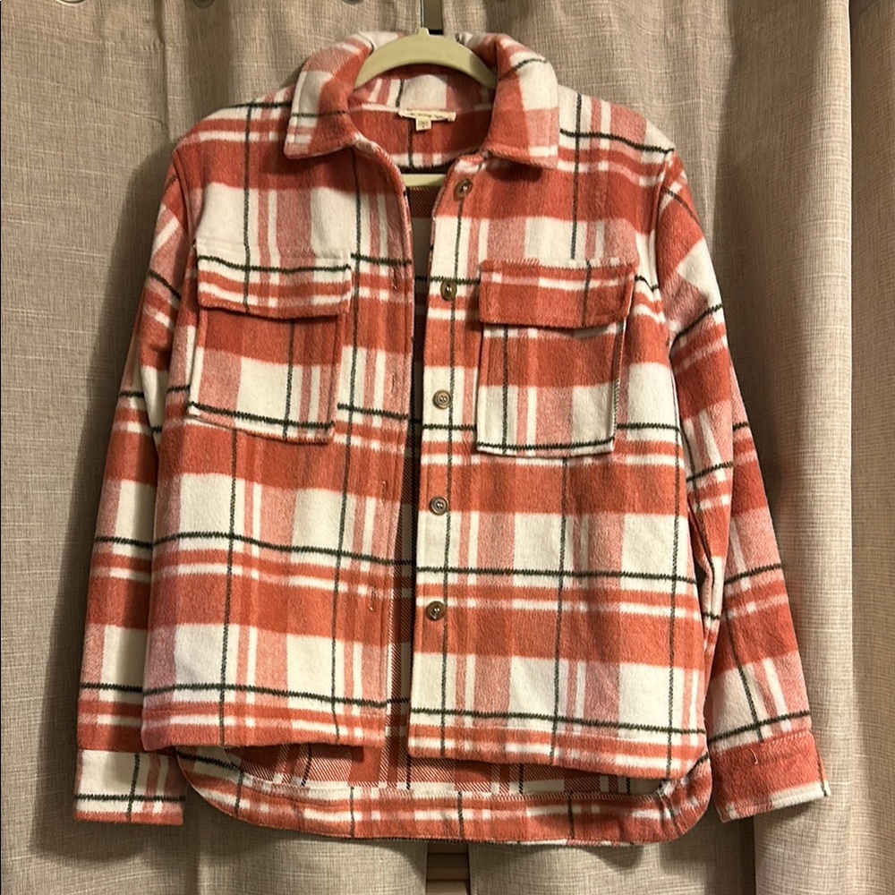 Plaid Button-Up Jacket